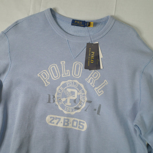 Polo Ralph Lauren Baby Blue Polo RL Crewneck Sweater Mens Large NWT