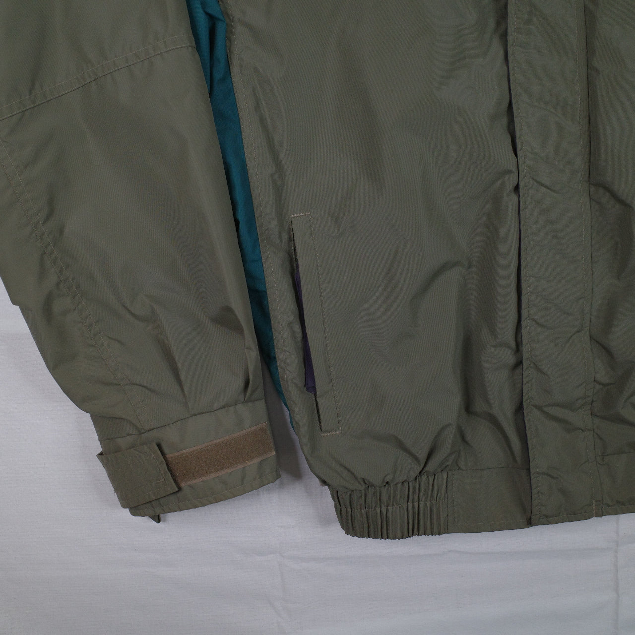 Columbia Bugaboo Olive Black Winter Jacket Radial Sleeve Mens Small Damaged Zip