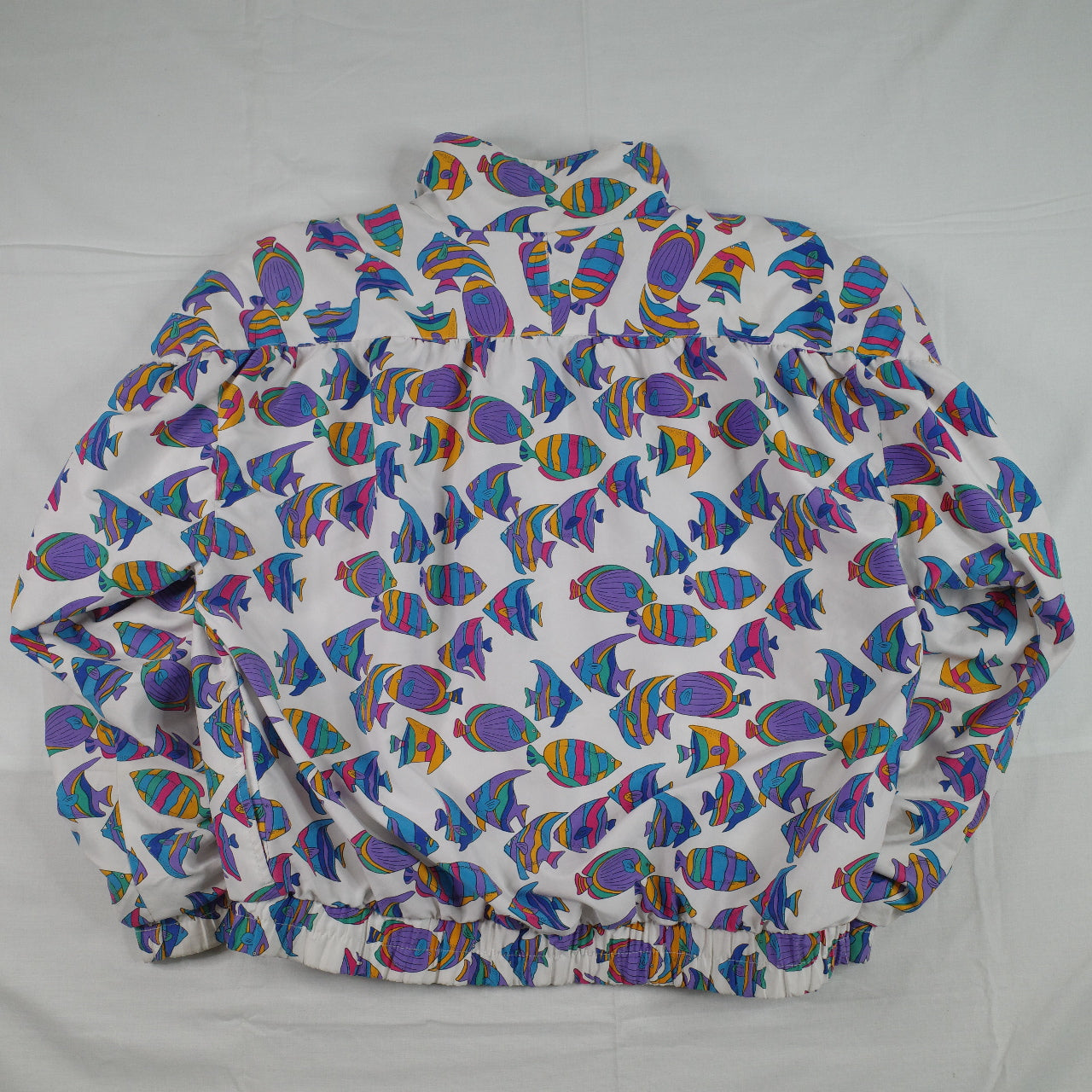 Duffel Sportswear Tropical Fish All Over Print 1980s Jacket Large