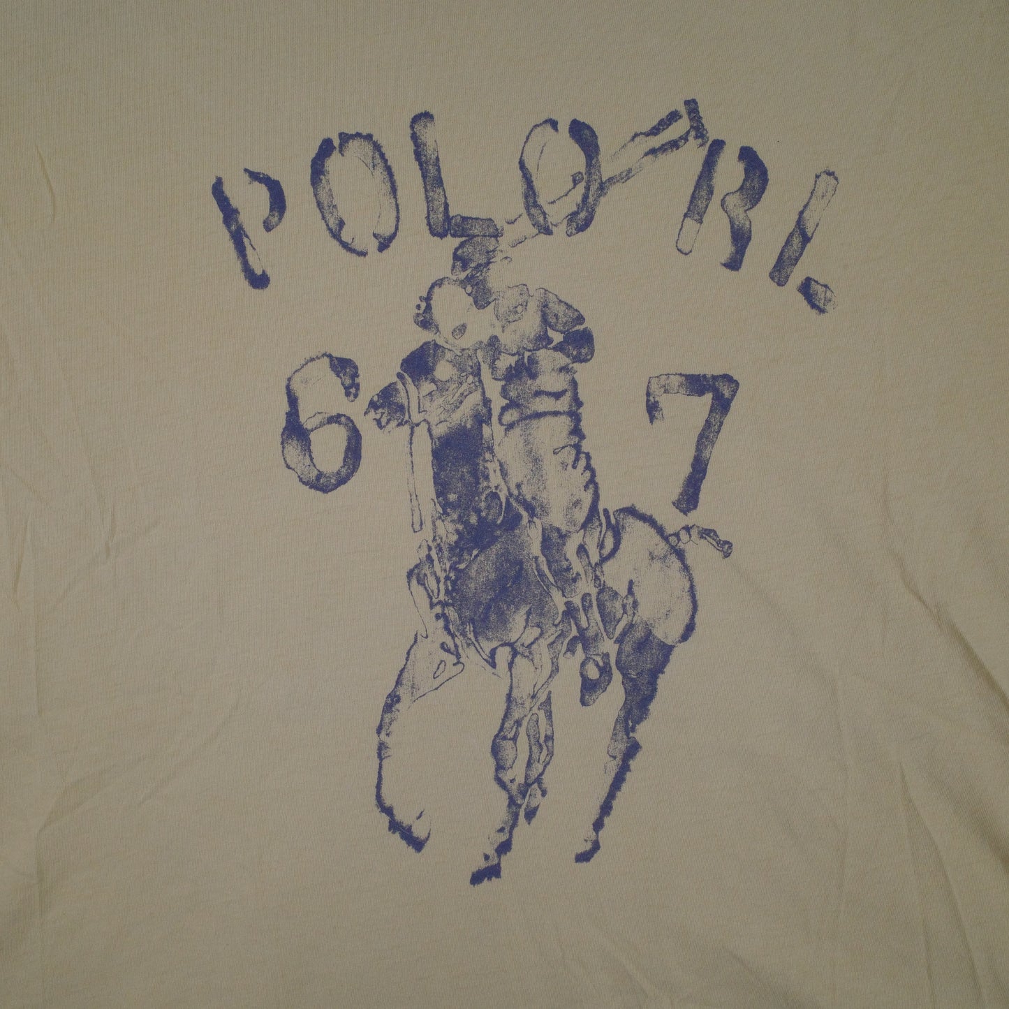 Polo Ralph Lauren Vintage 67 Horse And Rider Yellow T-Shirt Short Sleeve Mens M