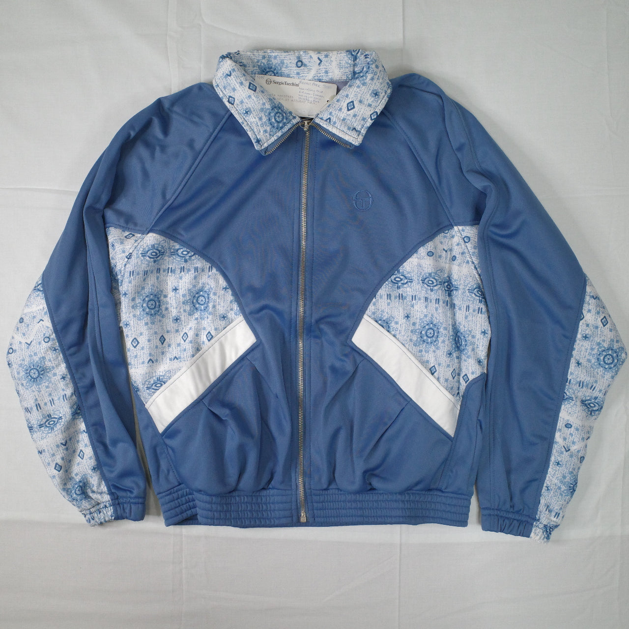 Vintage Sergio Tacchini Sample Promo Light Blue Track Set Jacket Pants Italy Made Womens Small NWT rare