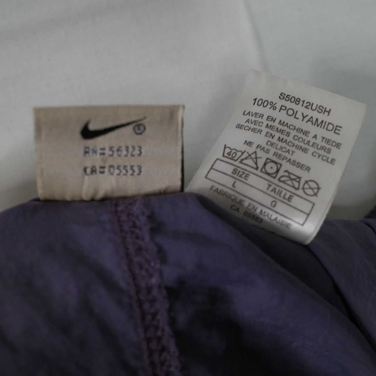 Vintage Nike ACG Purple Maroon Packable Windbreaker Jacket Mens Large FITS XL