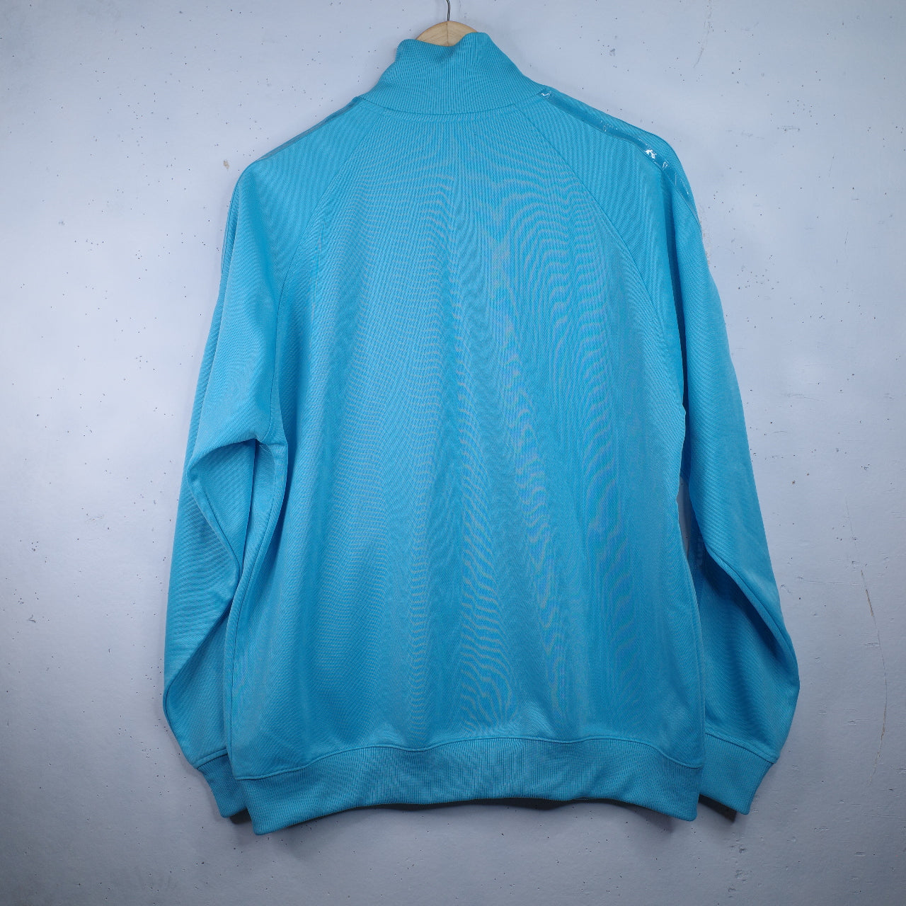 Fred Perry Track Jacket Baby Blue Twin Taped Full Zip Vinyl Details Made In Portugal Men's Large