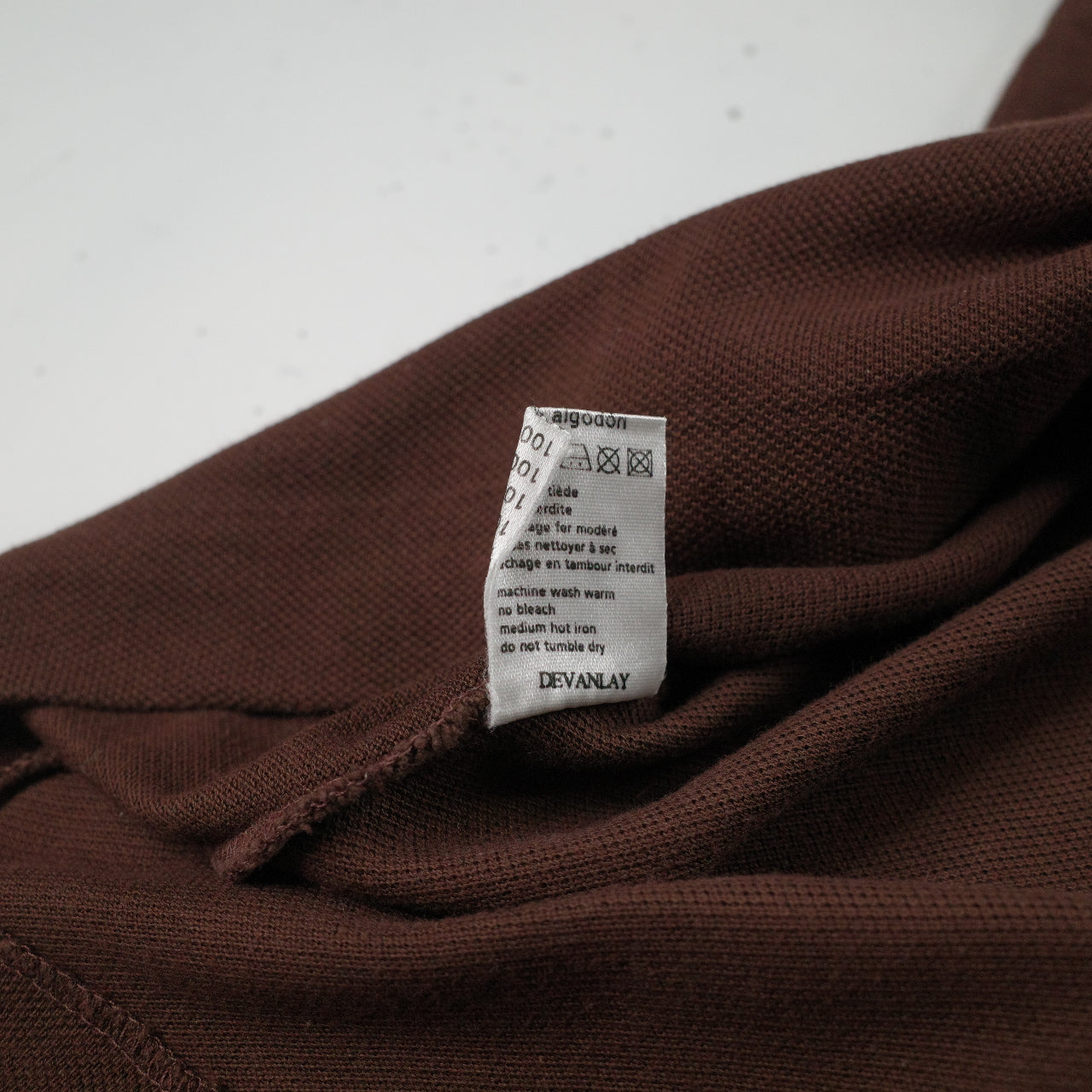 Vintage Lacoste Polo Shirt Brown Short Sleeve Mens Size 4 Medium