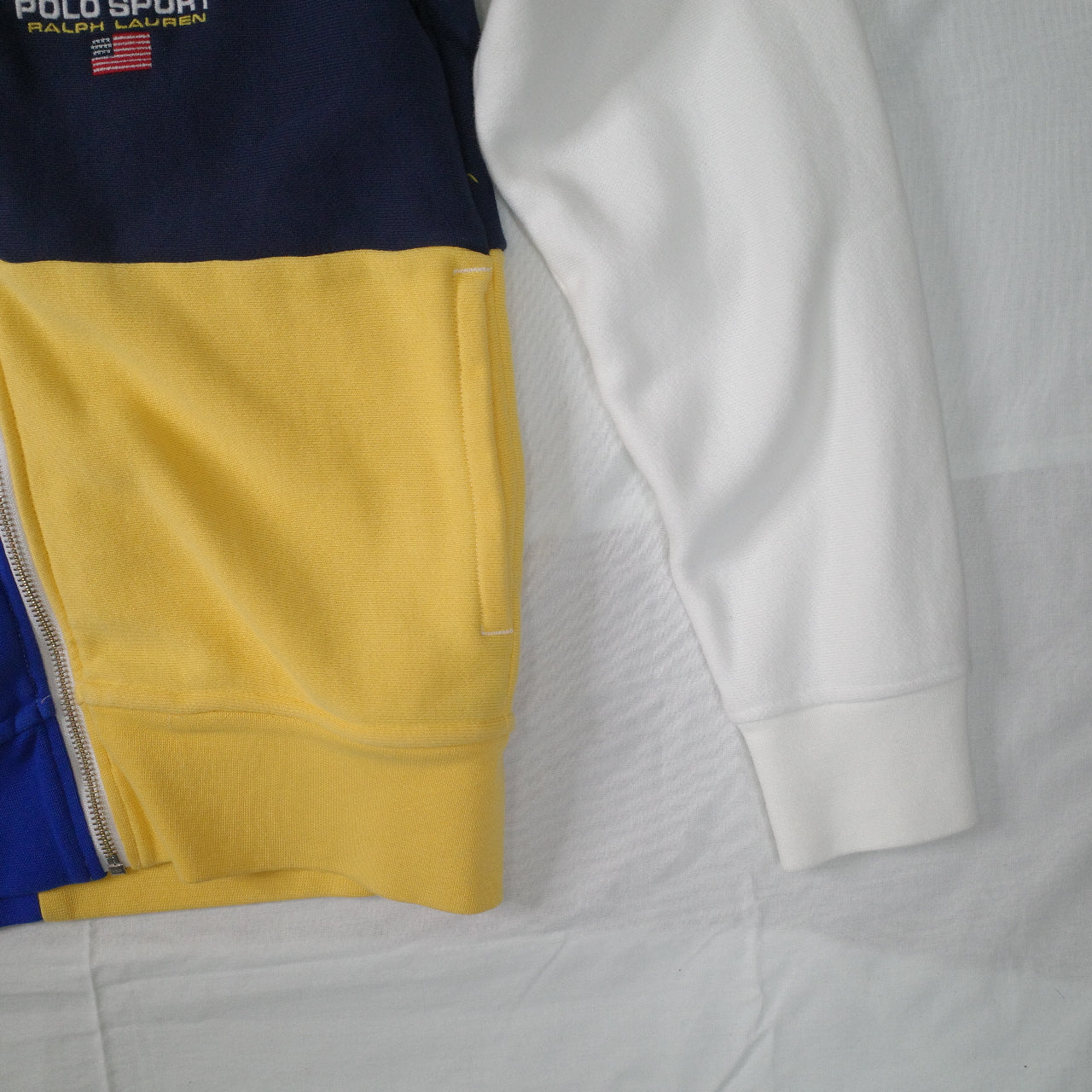 Polo Ralph Lauren Colour Block Multi Color Zip Hoodie Mens Small NWT