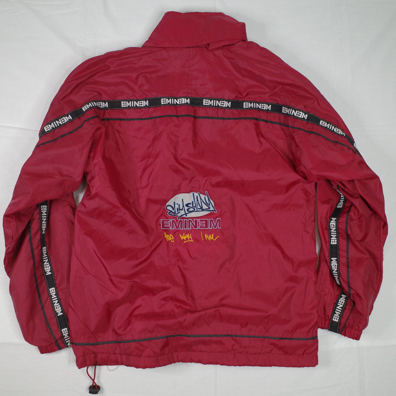 Eminem Slim Shady Maroon Full Zip Shell Jacket Women's 14