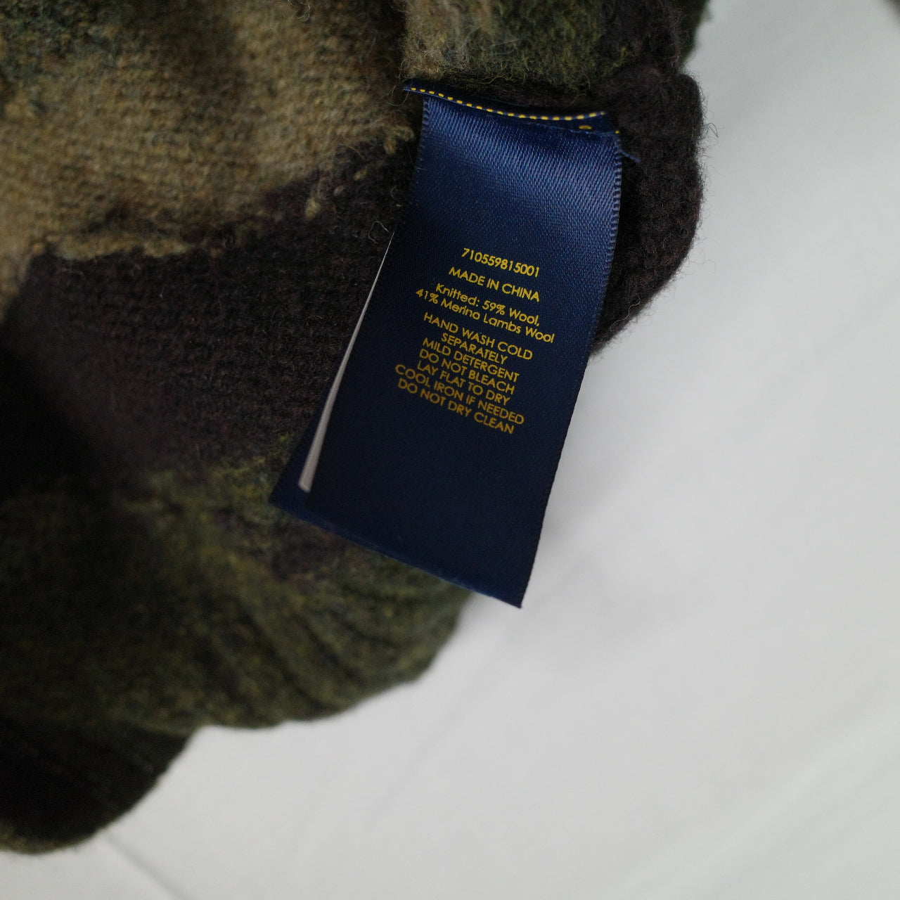 Polo Ralph Lauren Knit Camo Sweater Wool Mens Small