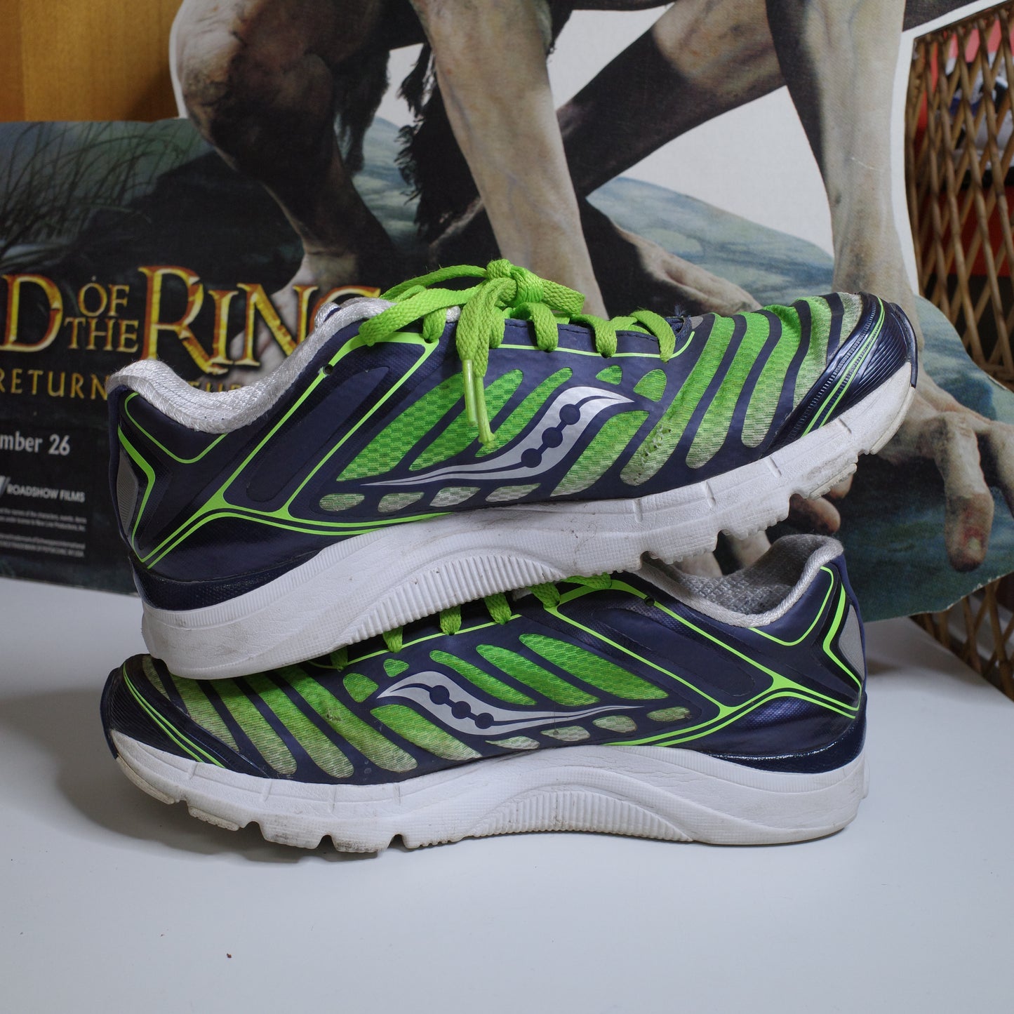 Saucony Kinvara 3 Neon Green White US9 SAMPLE