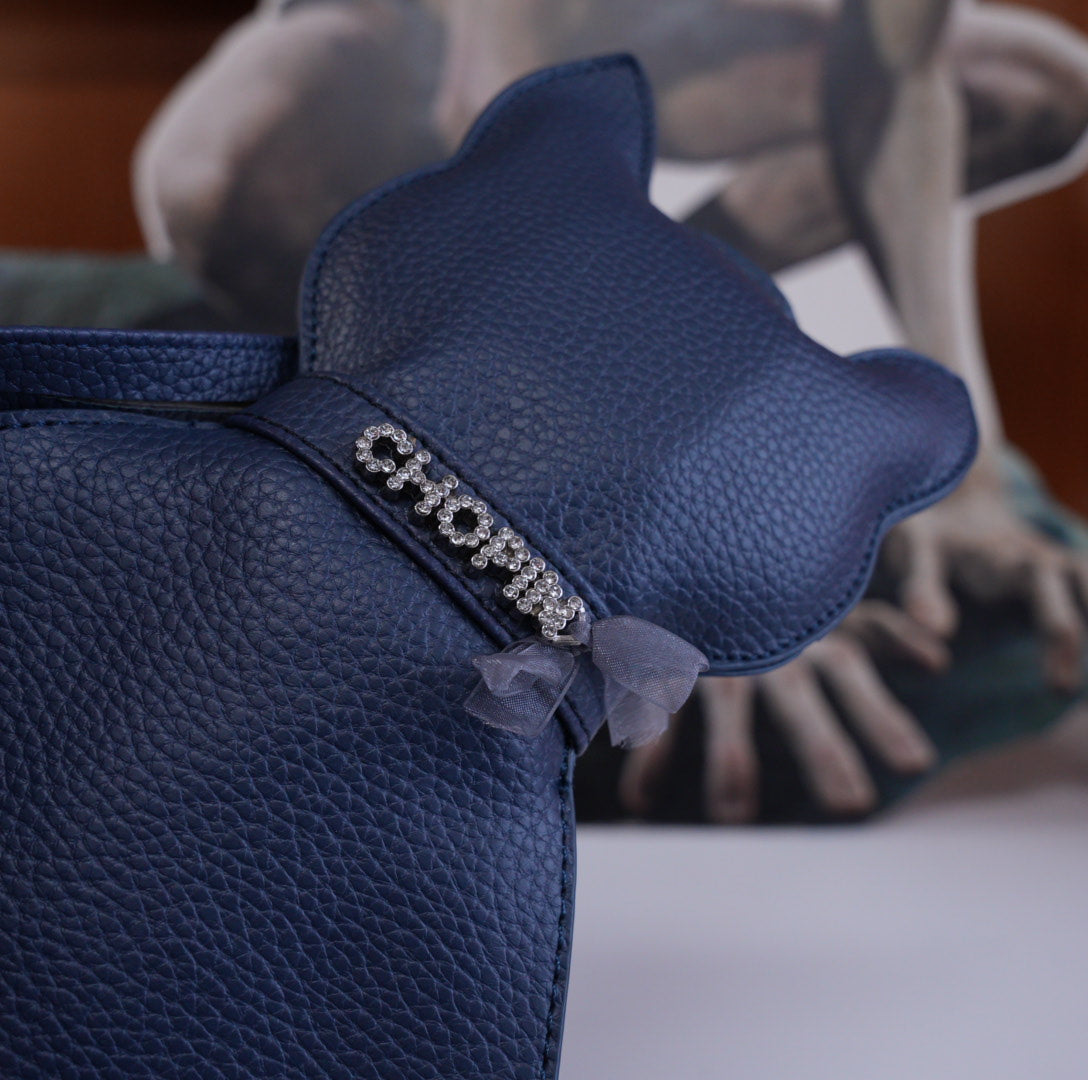 New Chopin Roma Navy Cat Bag Backpack Italy Rhinstone Bag