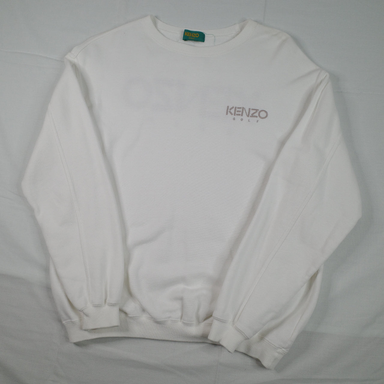 Kenzo Golf Crewneck White Mens Small