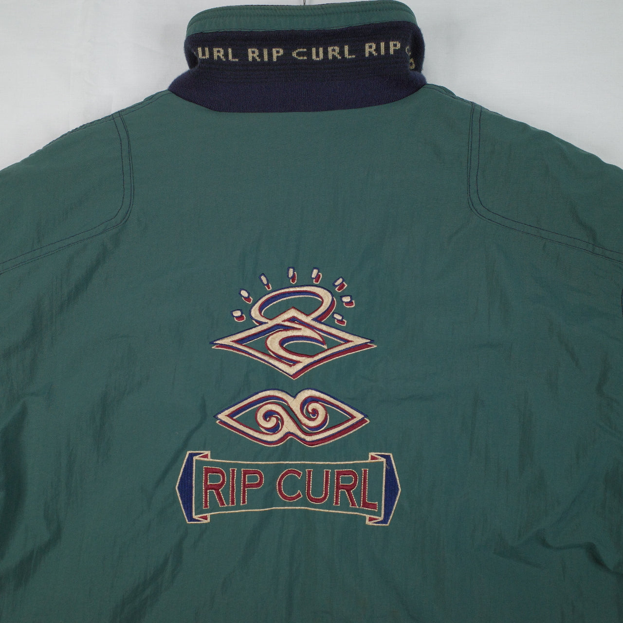 Vintage Ripcurl Green Navy 'The Search' Reversible Jacket 90's Size L Zip Up Jacket Mens Large
