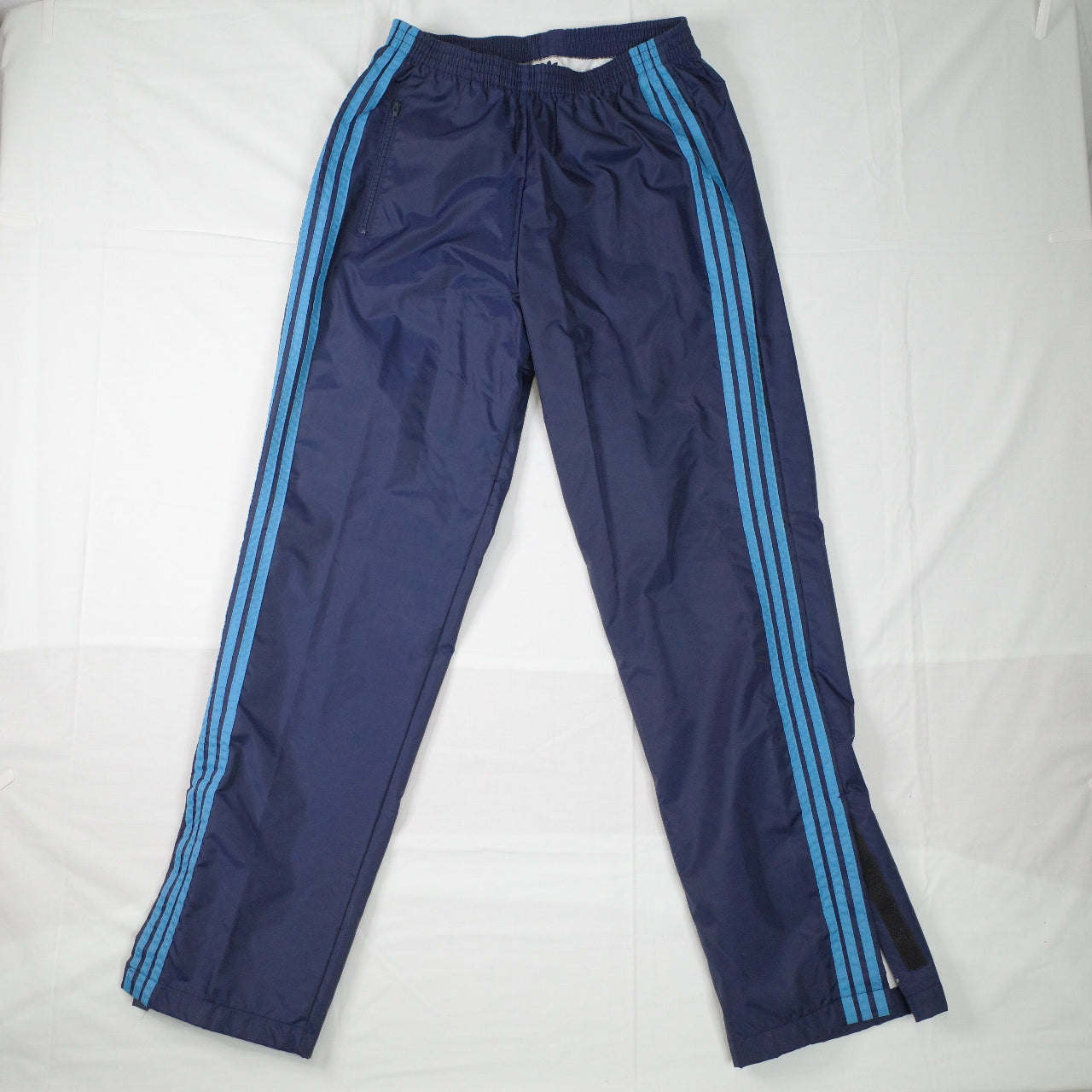 Vintage Adidas 90's New Zealand Made Two Tone Blue Lined Track Set Jacket Pants Mens Medium