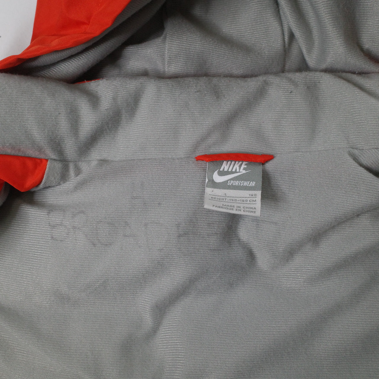 Vintage Nike Athletics Department Orange Puffer Track Field Detachable Hood Men's Small