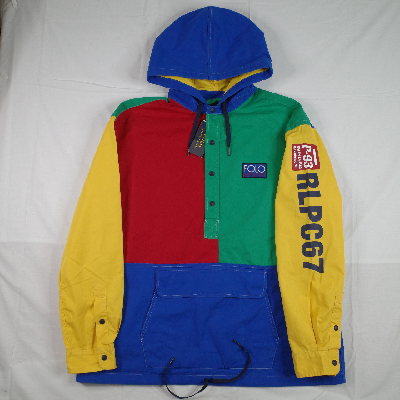 Polo Sport Ralph Lauren RLPC67 Saranac Lake P-93 Hoodie Colorblock Large NWT