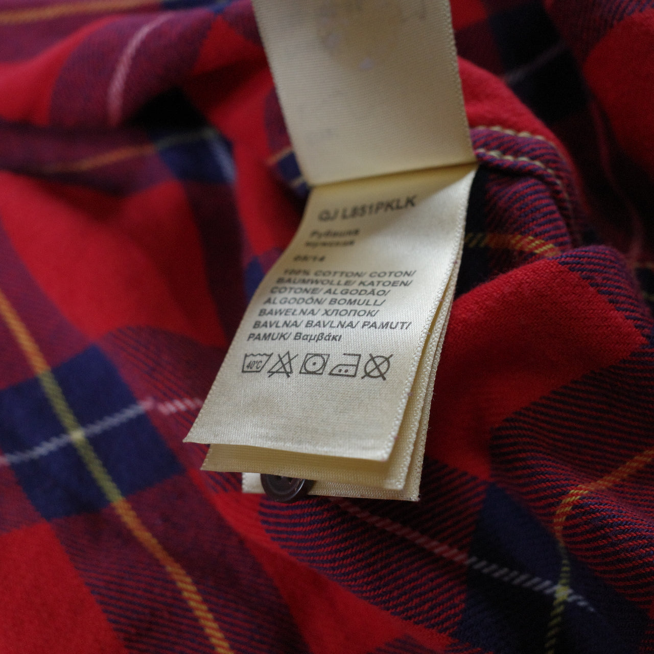 Vintage Lee Western Rider Shirt Flannel Plaid Saw Tooth Pearl-Snap Red Checkered Mens Large Slim Fit