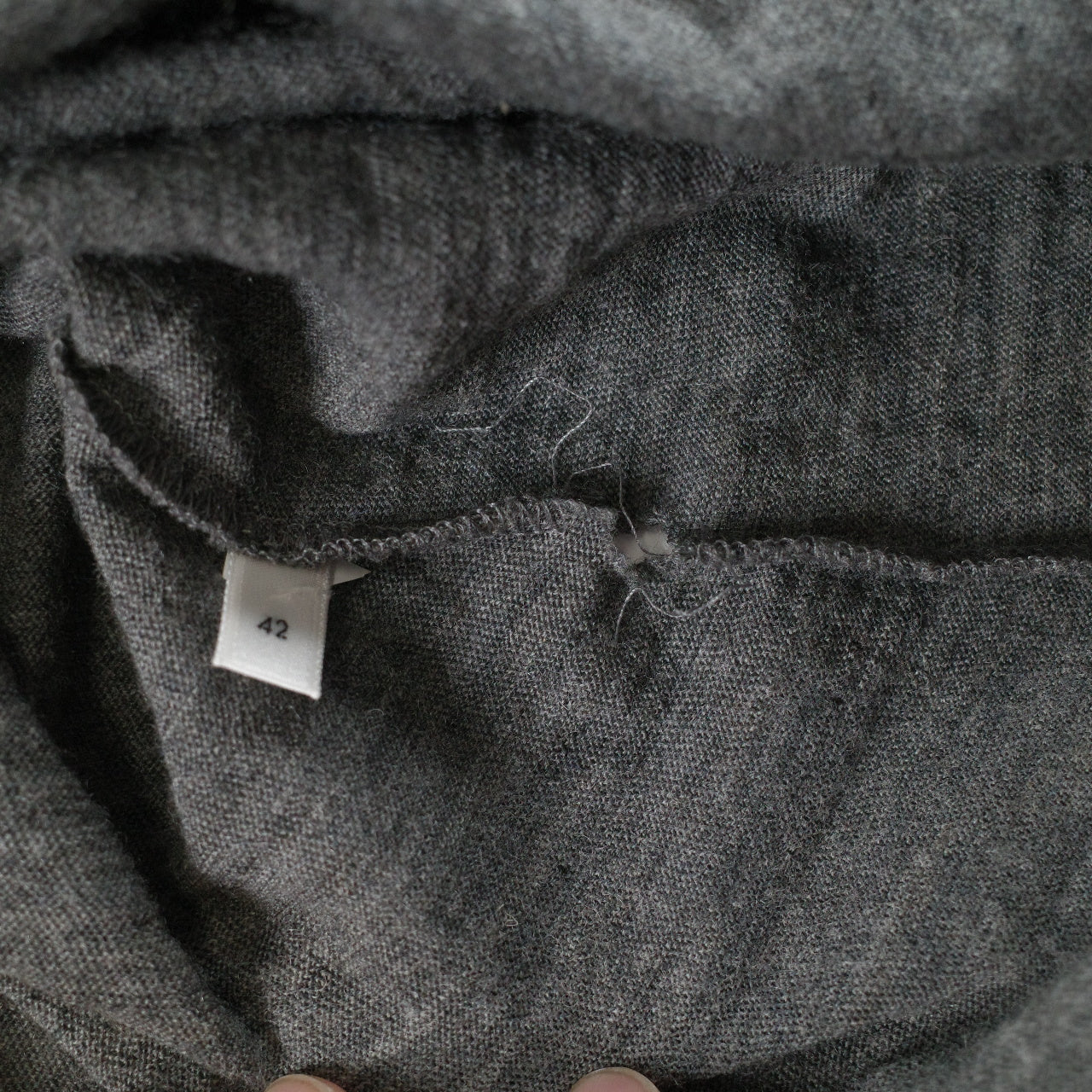 Jil Sander Mock Neck Grey Turtleneck Sweater Jumper Size 42