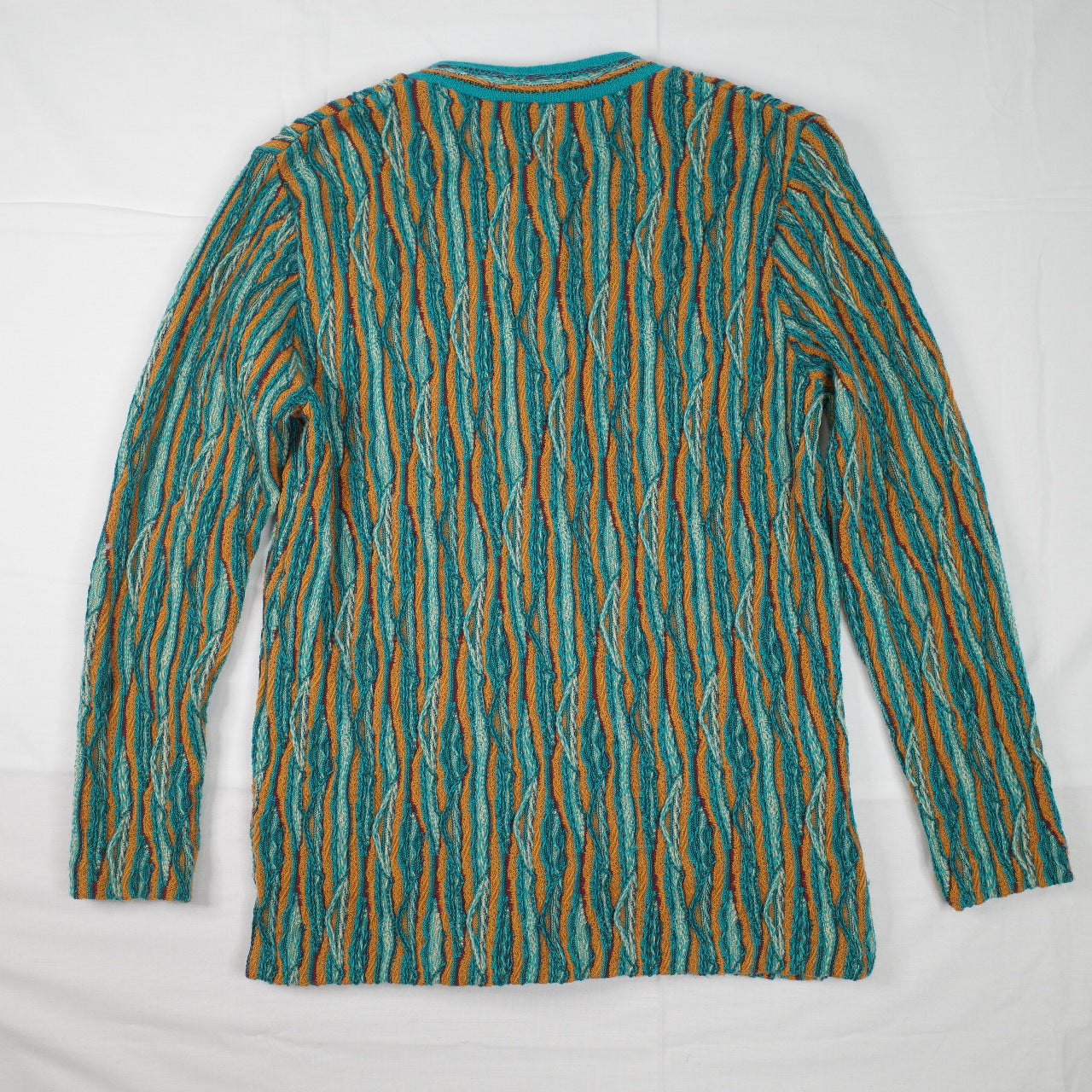 The Great Australian Sweater By Fields Cable Coogi Style Button Sweater Cardigan Men’s Small