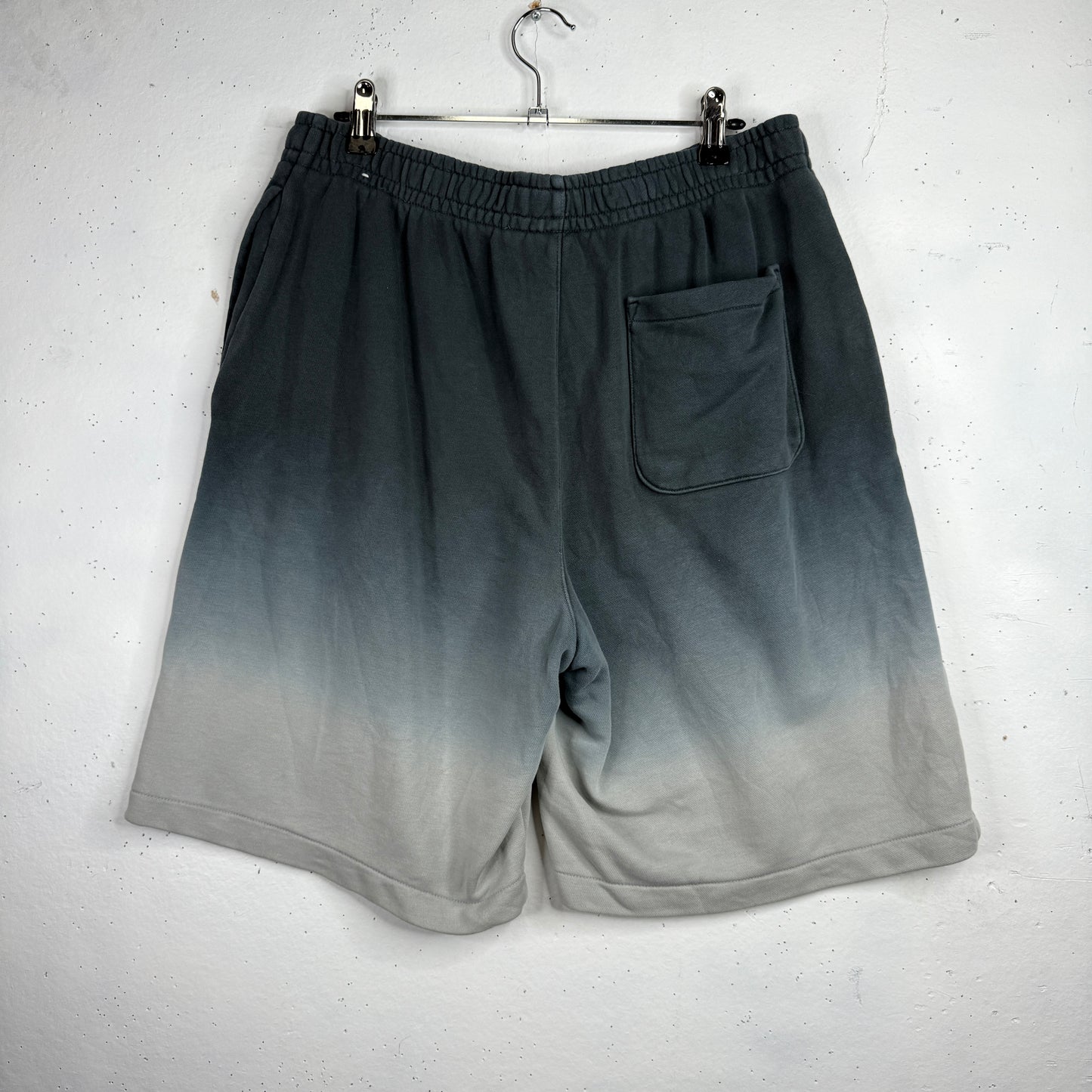 Nike Lab Gradient Smoke Grey Elastic Waist Straight Leg Shorts Men's Medium