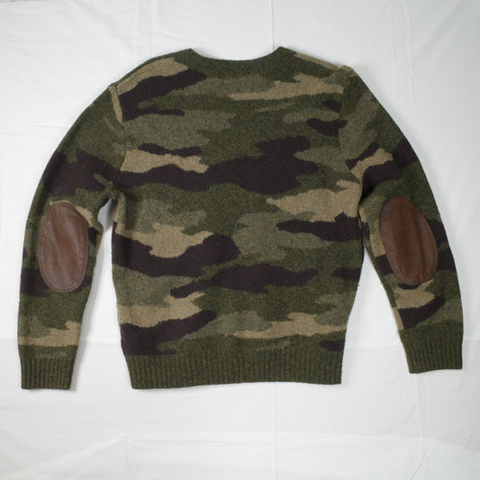 Polo Ralph Lauren Knit Camo Sweater Wool Mens Small