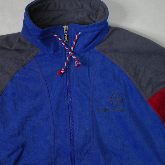Vintage Sergio Tacchini Sample Italy Made Promo Blue Red Track Jacket Mens Medium NWT