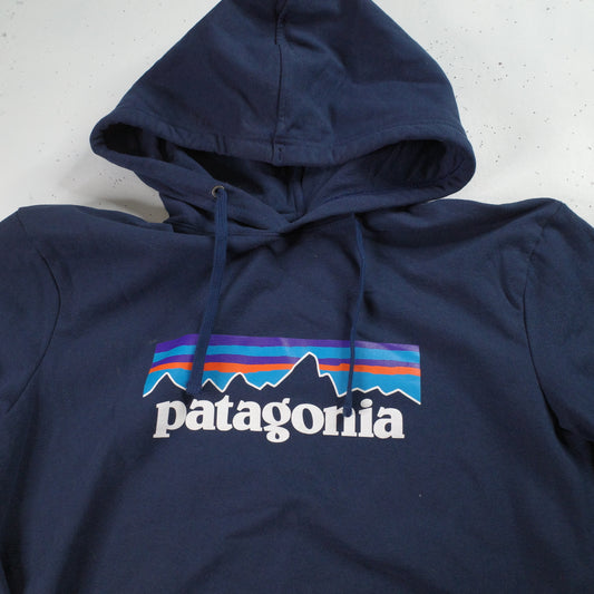 Patagonia Pullover Men's Hoodie P-6 Logo Uprisal Hoodie Black Mens Small