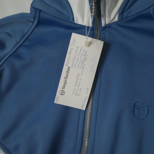 Vintage Sergio Tacchini Sample Promo Light Blue Track Set Jacket Pants Italy Made Womens Small NWT rare