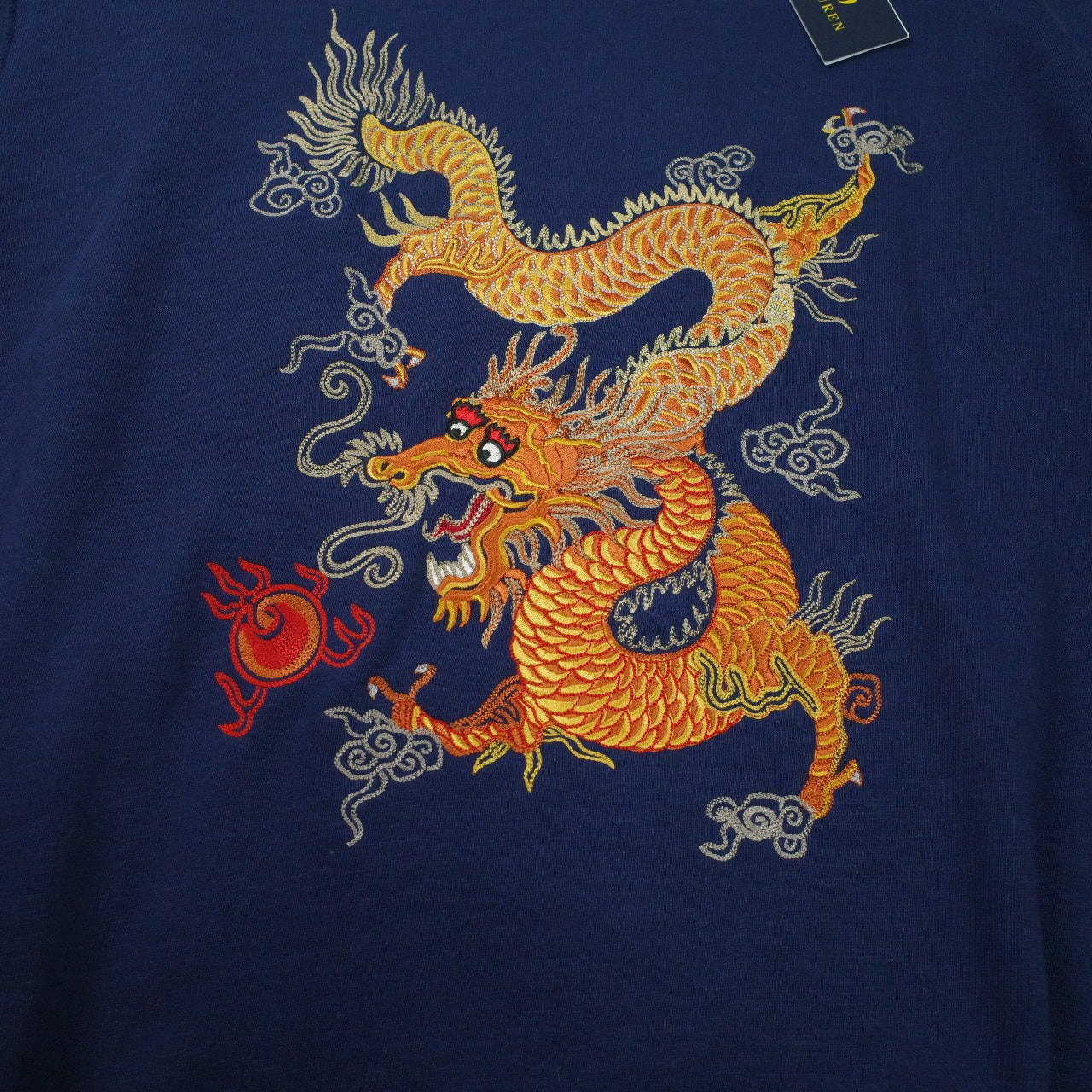 Polo Ralph Lauren Chinese New Year Dragon Navy Embroidered Sweater Crewneck Mens XL NWT