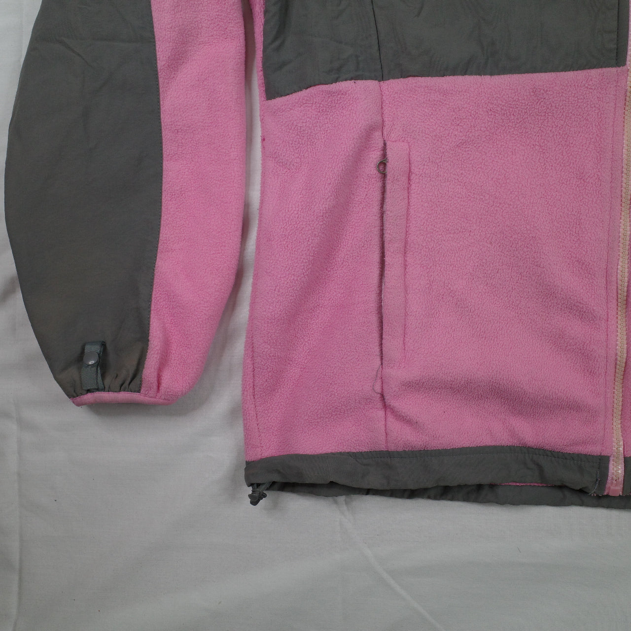 The North Face Jacket Pink Gray Denali Polartec Full Zip Fleece Women's XXL
