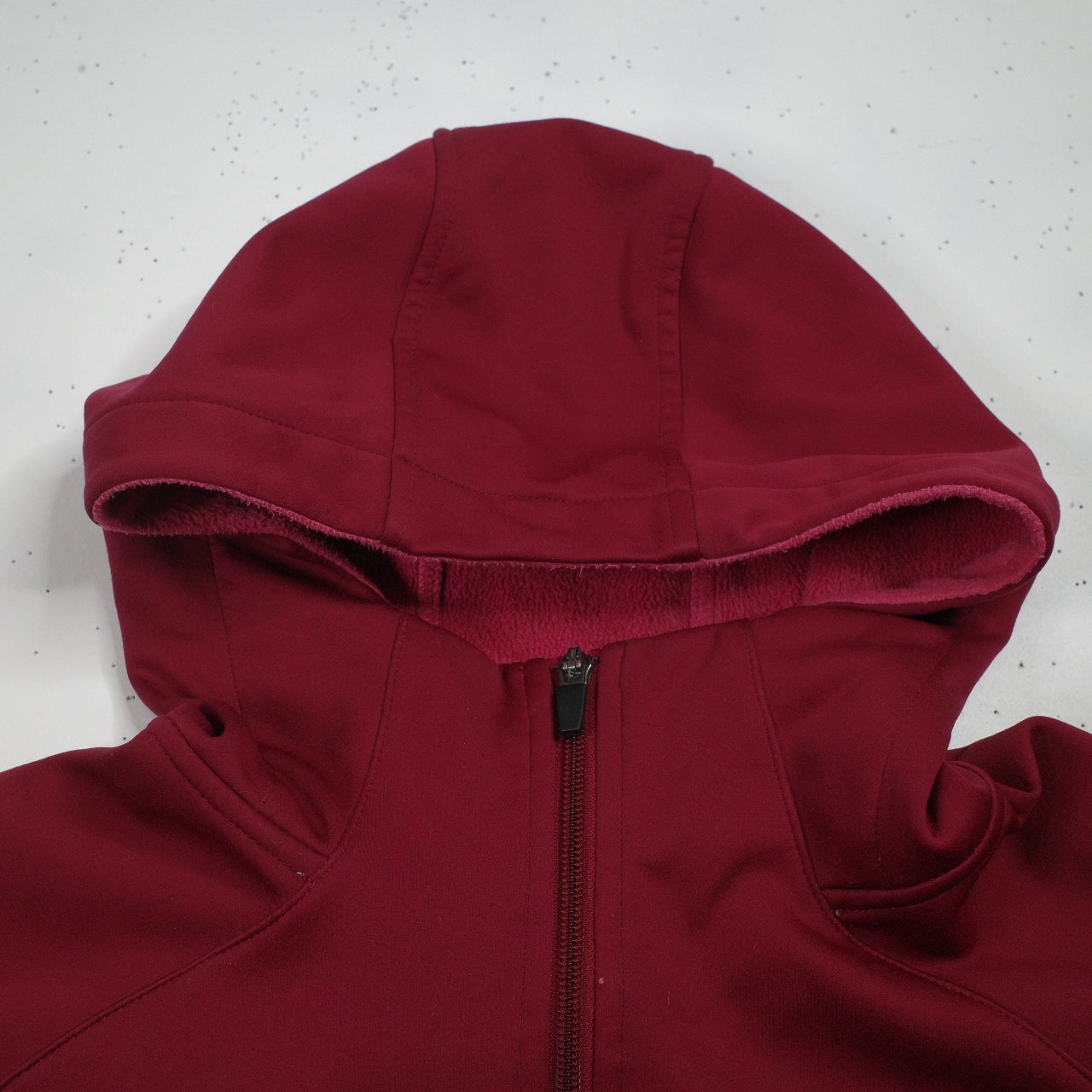 Kathmandu Women's Softshell Maroon Jacket Hooded Full Zipper Fleece Lined Women's 10
