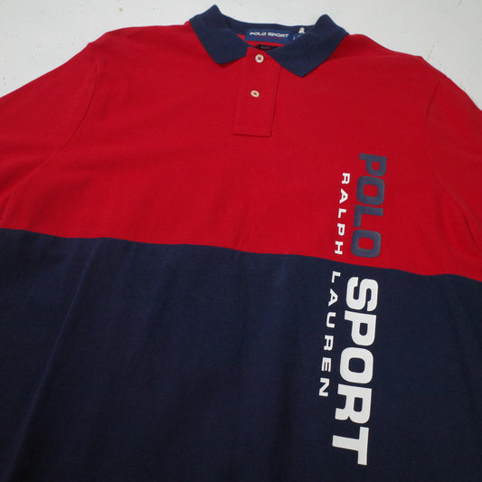 Polo Ralph Lauren Polo Sport Red Blue Spell Out Mens Large NWT