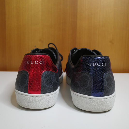 Gucci Ace Supreme GG Monogram Leather Shoes Trainers Sneakers Mens UK 11 US 12