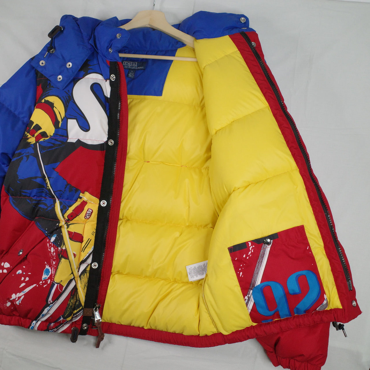 Polo Ralph Lauren Alpine Suicide Downhill Ski Down Puffer Jacket Mens Medium NWT RARE