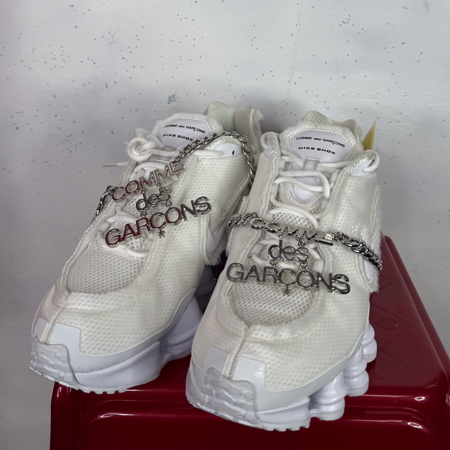 Comme Des Garcon Shox TL "White" Mens US9.5 Womens US11