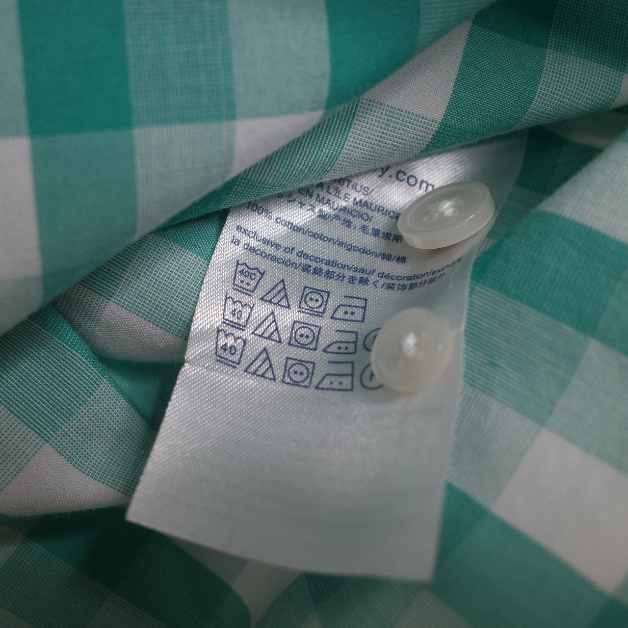 Tommy Hilfiger Button Up Shirt Mens Large Green Grid 80s 2-Ply Fabric Casual