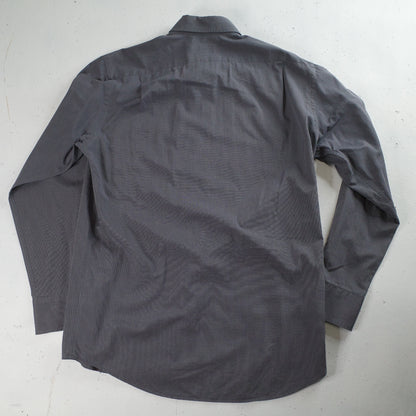 Vintage Lacoste Business Shirt Mens 40 Gray Button Down