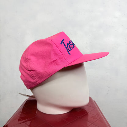 Vintage Nylon Tasmania Neon Pink Snapback Cap