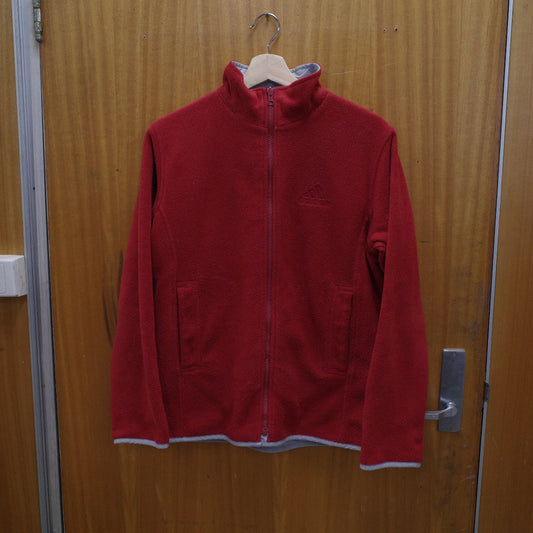 Adidas Reversible Vintage Fleece Nylon Jacket Grey Orange Women’s 10 Small