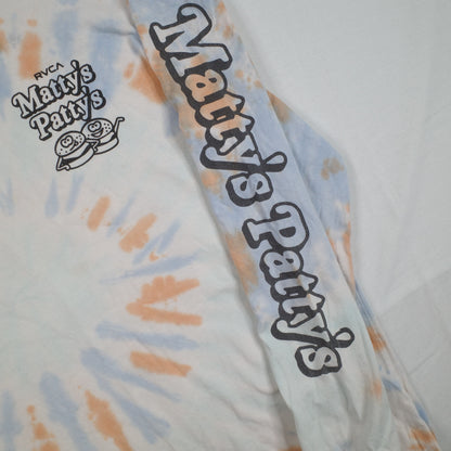 RVCA Matty's Patty's BBQ Tie Die Long Sleeve T Shirt Matty Mattherson XL