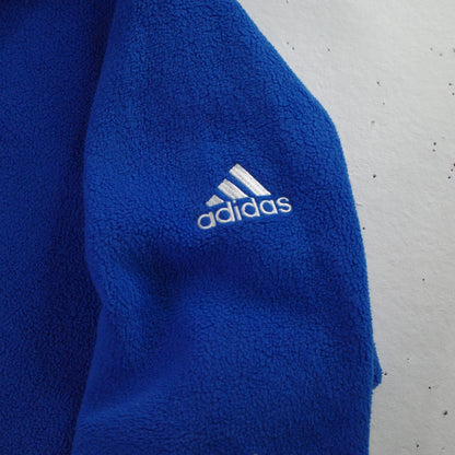 Vintage Adidas Trefoil Hoodie Fleece Vintage 1990s Mens Small Navy