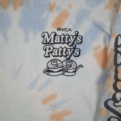 RVCA Matty's Patty's BBQ Tie Die Long Sleeve T Shirt Matty Mattherson XL
