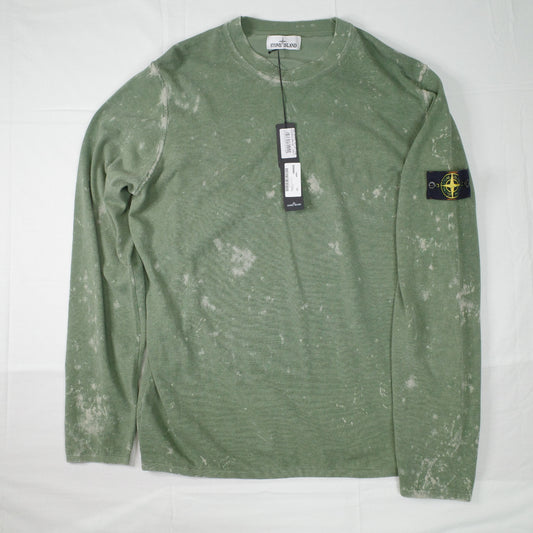 Stone Island OVD Acid Wash Green Thin Sweatshirt Crewneck XXL NWT