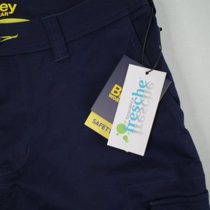 Bisley BPC6008T Mens Hi-Vis Taped Biomotion Stretch Cotton Cargo Pants 84L/33L
