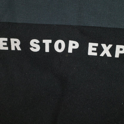 The North Face Graphic Never Stop Exploring Spell Out Black Men’s Small Hoodie