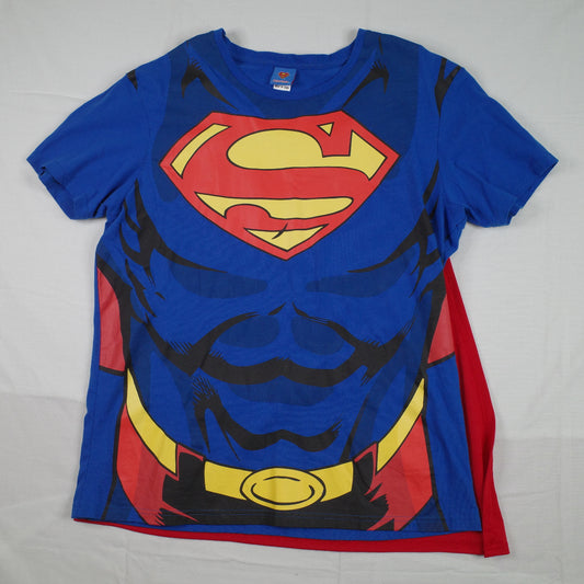DC Comics Superman Costume T-Shirt With Cape Men's XL