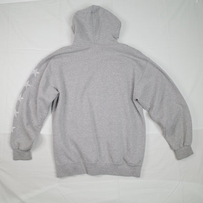 Vintage Walt Disney World An American Tradition Flag Grey Hoodie Mens XL