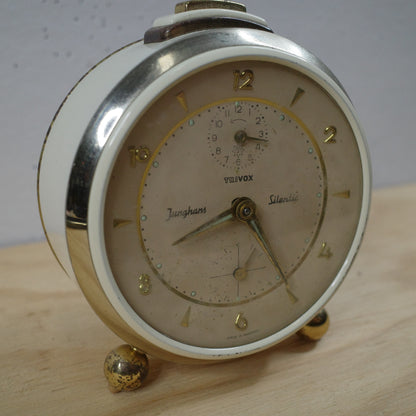 Vintage Junghans Trivox Silentic Silent-Tic Desk Alarm Clock German Made for parts