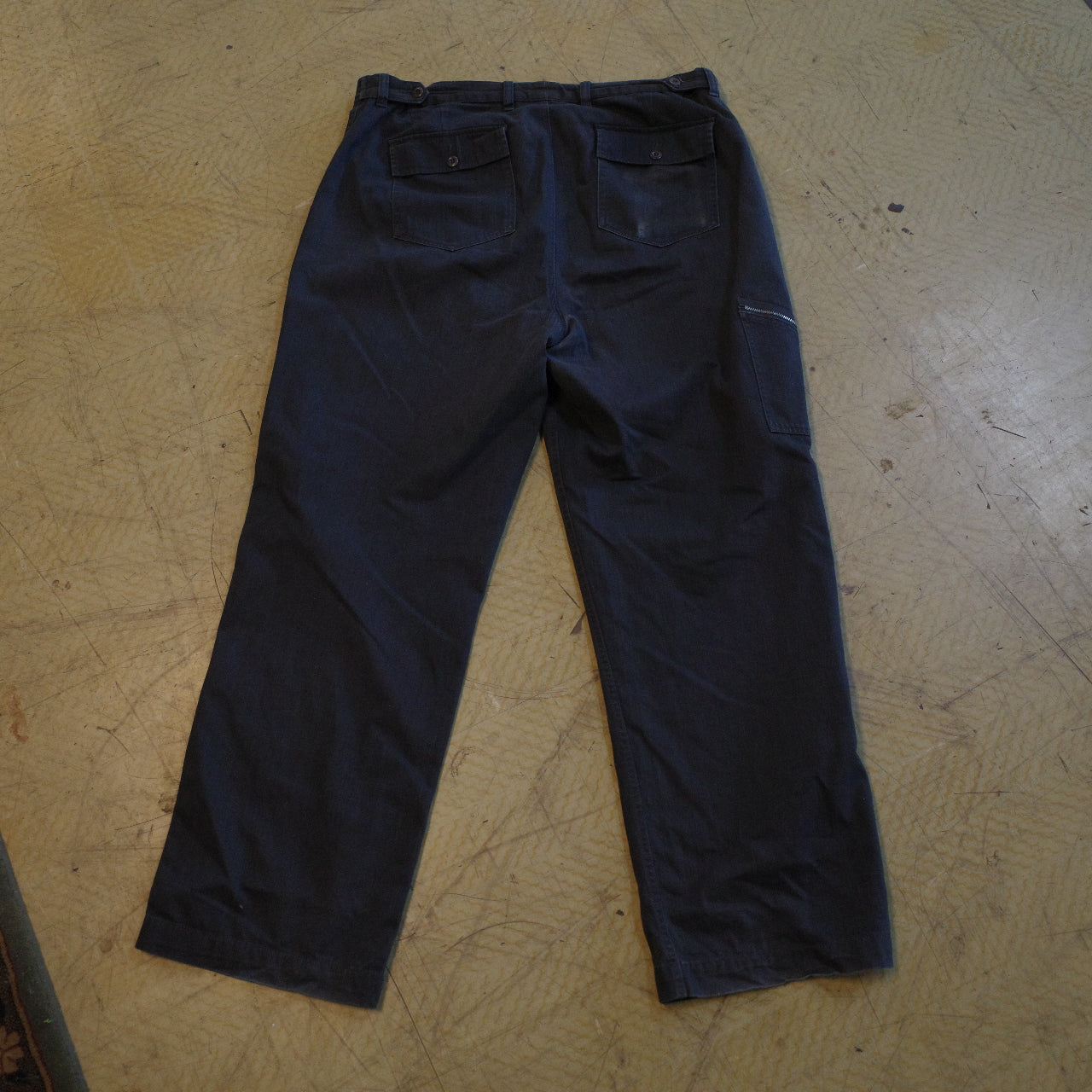 Tommy Hilfiger Pants Mens W40 L34 Baggy Pocket Black Faded Cargo Chino