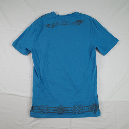 Versace Collection T-Shirt Blue Short Sleeve Mens Medium Slim Fit