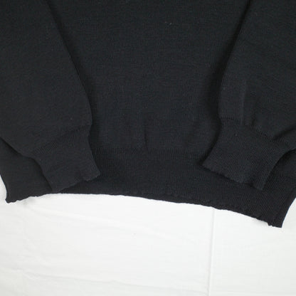 Vintage Coogi 80's Black Wool Cuggi Quarter Button Sweater Black Mens Medium