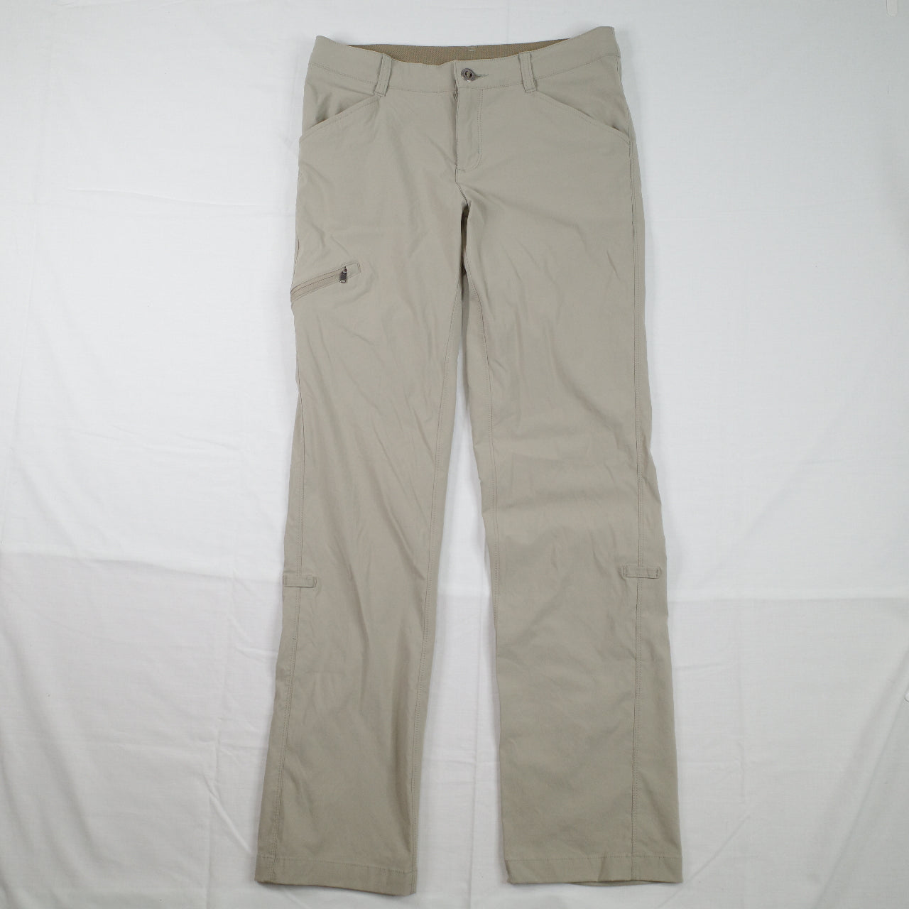 Patagonia Womens Pants Size 2 Khaki Beige Quandry Nylon Roll Up Hiking Pants